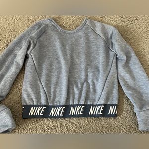 Nike cropped blue sweatshirt